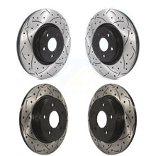 Load image into Gallery viewer, Front Rear Coated Drilled Slotted Disc Brake Rotors Kit For Ford Focus ST