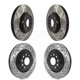 Front Rear Coated Drilled Slotted Disc Brake Rotors Kit For Volkswagen CC Passat