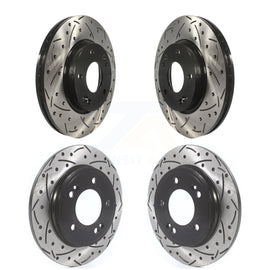 Front Rear Drilled Slot Brake Rotor Kit For Hyundai Veloster Naturally Aspirated