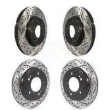Front Rear Drilled Slot Brake Rotor Kit For Hyundai Veloster Naturally Aspirated
