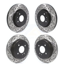 Load image into Gallery viewer, Front Rear Coated Drilled Slot Disc Brake Rotors Kit For Kia Rio Hyundai Accent