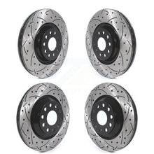 Charger l&#39;image dans la galerie, Front Rear Drilled Slot Brake Rotors Kit For Volkswagen GTI Audi Golf R S3 Q3 A3