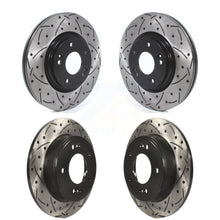 Load image into Gallery viewer, Front Rear Coated Drilled Slotted Disc Brake Rotors Kit For Kia Soul Forte