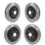 Front Rear Drill Slot Disc Brake Rotor Kit For Lexus RX350 RX450h RX350L RX450hL