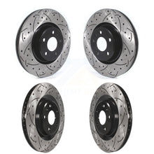 Charger l&#39;image dans la galerie, Front Rear Drilled Slot Brake Rotors Kit For Audi Q5 A5 Quattro A4 A6 Sportback