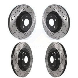 Front Rear Drilled Slot Brake Rotors Kit For Audi Q5 A5 Quattro A4 A6 Sportback