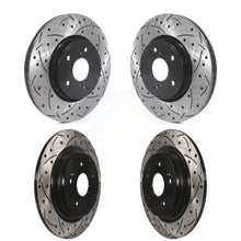 Load image into Gallery viewer, Front Rear Coated Drilled Slotted Disc Brake Rotors Kit For Honda CR-V