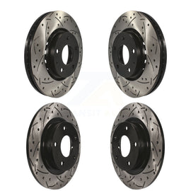 [Front+Rear] 19-21 Mazda 6 Naturally Aspirated Premium OE Drilled & Slotted Brake Rotor Kit For Max Performance Braking