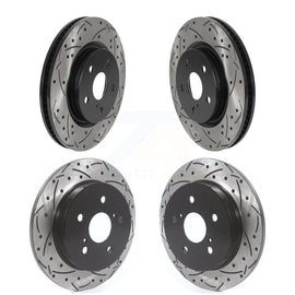Front Rear Drilled Slot Brake Rotor Kit For Toyota Camry RAV4 Lexus ES350 Avalon