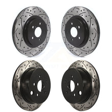 Load image into Gallery viewer, Front Rear Coated Drilled Slot Disc Brake Rotor Kit For Subaru Crosstrek Impreza