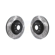 Charger l&#39;image dans la galerie, Front Drill Slot Disc Brake Rotor Pair For Chevrolet Camaro Cadillac CTS CT6 CT5