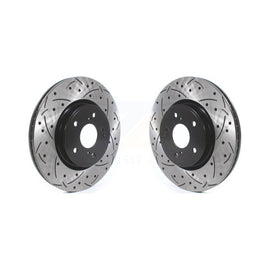 Front Drill Slot Disc Brake Rotor Pair For Honda CR-V Accord Acura Civic Integra