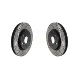 Front Drill Slot Brake Rotor Pair For Toyota Camry RAV4 Lexus ES350 Avalon UX200