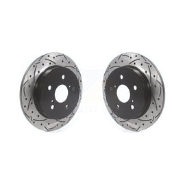 Rear Drilled Slot Brake Rotor Pair For Toyota Camry RAV4 Lexus NX200t C-HR NX300