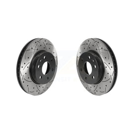 [Front] 2015-2020 Chevrolet Colorado GMC Canyon Premium OE Drilled & Slotted Brake Rotor Kit For Max Performance Braking