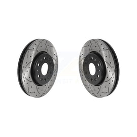 Front Drill Slot Brake Rotor Pair For Chevrolet Traverse GMC Acadia Buick Blazer