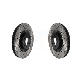 [Front] 2014-2020 Fiat 500L Premium OE Drilled & Slotted Brake Rotor Kit For Max Performance Braking