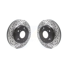 Charger l&#39;image dans la galerie, Front Coated Drilled Slot Disc Brake Rotors Pair For Honda Civic Acura RSX CR-Z