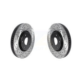 Front Drill Slot Disc Brake Rotor Pair For Infiniti FX35 FX37 QX70 FX45 INFINITI