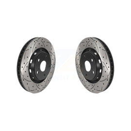 [Front] 2009-2016 Toyota Venza Premium OE Drilled & Slotted Brake Rotor Kit For Max Performance Braking