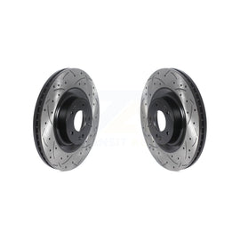 Front Drilled Slot Disc Brake Rotors Pair For Hyundai Genesis G80 Equus Kia K900