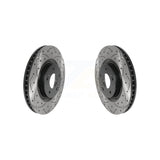 Front Drill Slot Brake Rotors Pair For Kia Hyundai Optima Sonata Sportage Tucson