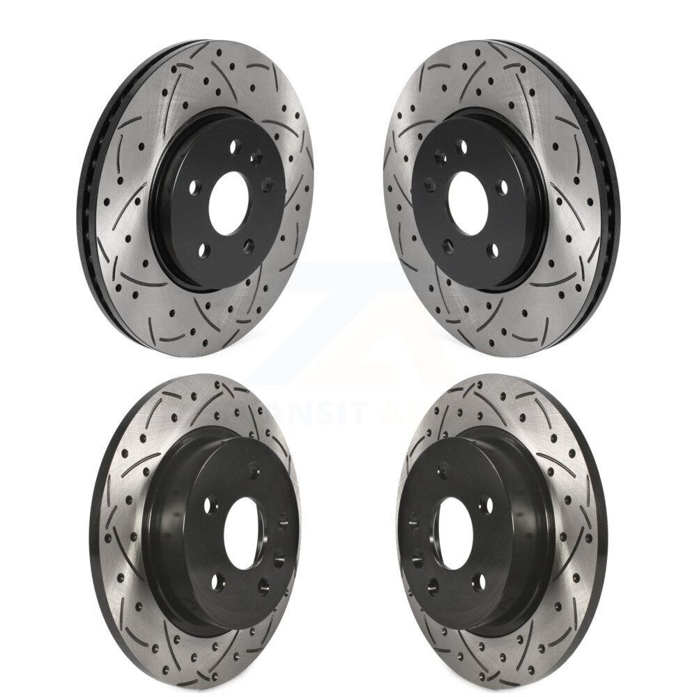 Front Rear Drill Slot Disc Brake Rotor Kit For Chevrolet Buick Encore Trax Sonic