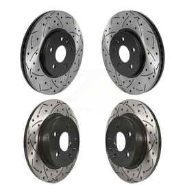 Front Rear Drill Slot Disc Brake Rotor Kit For Chevrolet Buick Encore Trax Sonic