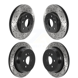 Front Rear Drilled Slot Disc Brake Rotors Kit For Chevrolet Colorado GMC Canyon