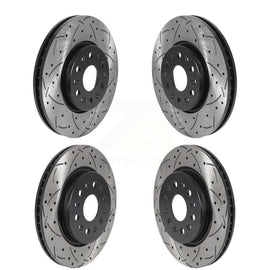 Front Rear Drilled Slot Brake Rotors Kit For Chevrolet Traverse GMC Acadia Buick