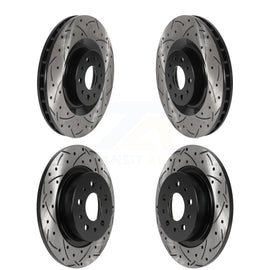 [Front+Rear] 2014-2020 Fiat 500L Premium OE Drilled & Slotted Brake Rotor Kit For Max Performance Braking