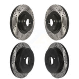 Front Rear Coated Drilled Slotted Disc Brake Rotors Kit For Toyota 86 Subaru BRZ
