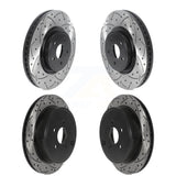 Front Rear Coated Drilled Slotted Disc Brake Rotor Kit For Subaru Outback Legacy