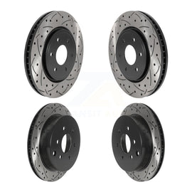 Front Rear Drill Slot Brake Rotors Kit For Nissan Frontier Xterra Suzuki Equator