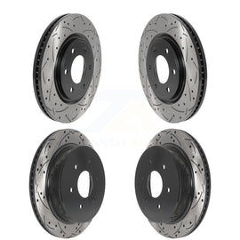 [Front+Rear] 2017-2023 Nissan TITAN Premium OE Drilled & Slotted Brake Rotor Kit For Max Performance Braking