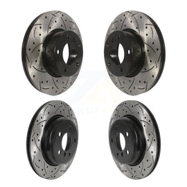 Front Rear Coated Drilled Slotted Disc Brake Rotors Kit For BMW 330i xDrive 430i
