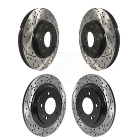 Front Rear Drilled Slot Brake Rotors Kit For Hyundai Elantra GT Kia Forte Forte5