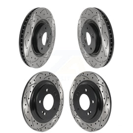 Front Rear Drill Slot Disc Brake Rotor Kit For Kia Optima Hyundai Sonata Cadenza