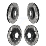 Front Rear Drill Slot Disc Brake Rotor Kit For Kia Optima Hyundai Sonata Cadenza