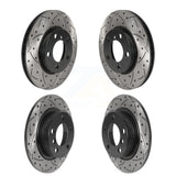 Front Rear Drilled Slot Disc Brake Rotors Kit For Mini Cooper Countryman Paceman