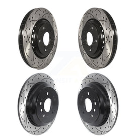 Front Rear Drilled Slot Disc Brake Rotors Kit For Honda Pilot Ridgeline Passport