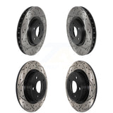 Front Rear Drilled Slot Brake Rotor Kit For Mercedes-Benz CLA250 GLA250 INFINITI