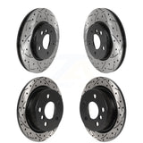 Front Rear Coated Drilled Slotted Disc Brake Rotors Kit For Mini Cooper