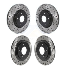 Charger l&#39;image dans la galerie, Front Rear Drilled Slot Brake Rotor Kit For Kia Optima Hyundai Sonata Elantra GT