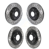 Front Rear Drilled Slot Brake Rotor Kit For Kia Optima Hyundai Sonata Elantra GT