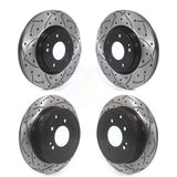 Front Rear Coat Drill Slot Disc Brake Rotors Kit For Hyundai Tucson Kia Sportage