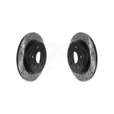 Rear Drill Slot Disc Brake Rotors Pair For Chevrolet Malibu Buick LaCrosse Regal