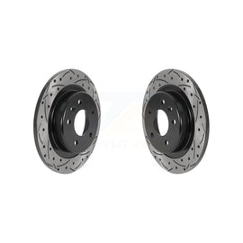 Rear Drill Slot Brake Rotors Pair For Chevrolet Equinox Malibu GMC Terrain Buick