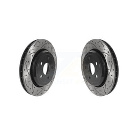 Rear Coat Drill Slot Disc Brake Rotor Pair For Jeep Grand Cherokee Dodge Durango