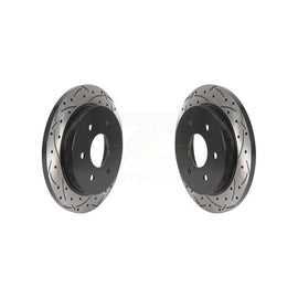 Rear Drilled Slot Brake Rotors Pair For Nissan Titan Armada INFINITI QX56 TITAN